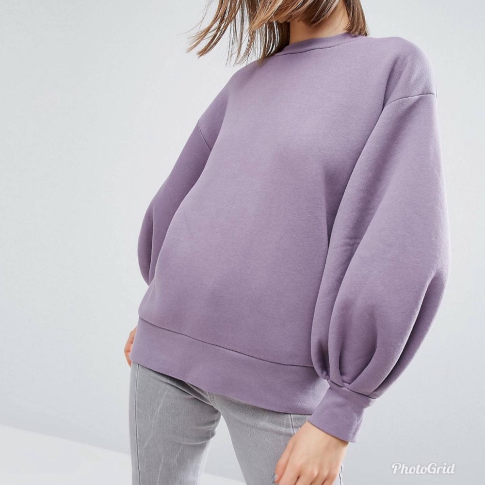 ASOS WHITE balloon sleeve sweater